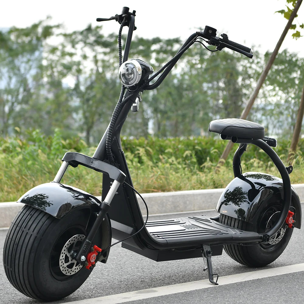 For Adults Citycoco 18 Inch Off-road Fat Tire Max Speed 60-70KM/H 4000 Powerful Motor 2 2heel Detachable Eectric Scooter - Enfance-Heureuse