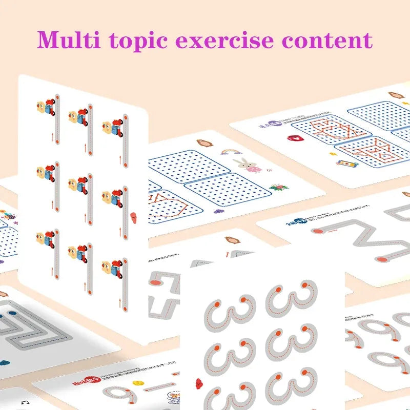 Magical Tracing Workbook Montessori Training Book Reusable Magic Practice Copybook Children Drawing Education Books - Enfance-Heureuse