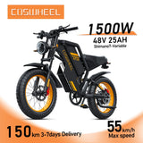 Coswheel Ebike GT20 Vélo électrique pour adulte VTT 20 pouces 48 V Vélo électrique Fatbike Motos pour adultes Drit bike