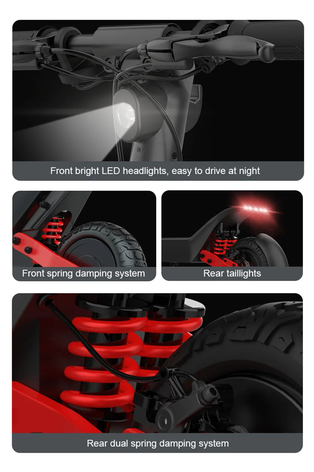 HX X10 18.2AH Electric Scooter 2000W 50KM/H Foldable Electric Kick E Scooter Dual Motors 11 Inch Escooter for Adults - Enfance-Heureuse