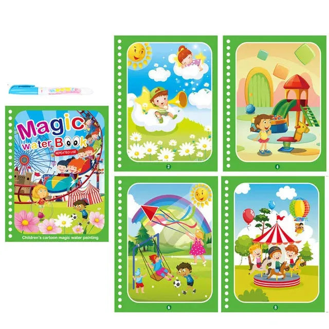 Children Magic Water Drawing Book Reusable Coloring Book Painting Drawing Toys Sensory Early Education Montessori Toys for Kids - Enfance-Heureuse