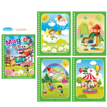 Children Magic Water Drawing Book Reusable Coloring Book Painting Drawing Toys Sensory Early Education Montessori Toys for Kids - Enfance-Heureuse