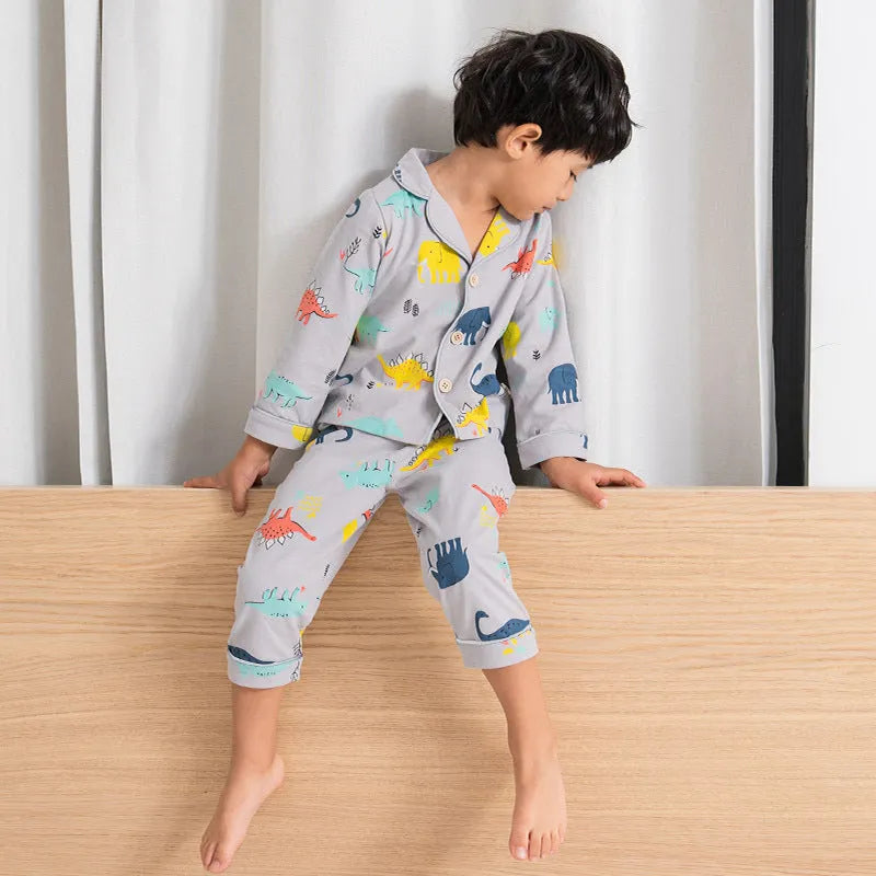 Ensemble de vêtements de détente en coton décontracté pour garçons - Enfance-Heureuse