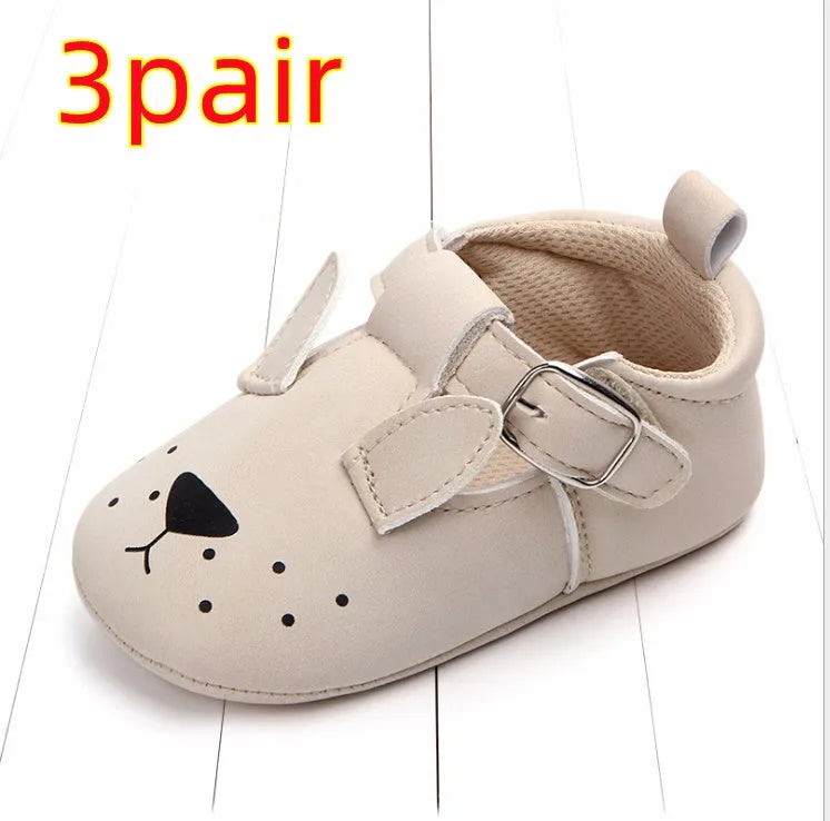 Spring and autumn cartoon animal baby shoes matte leather non-slip soft bottom baby shoes wholesale 0884 - Enfance-Heureuse