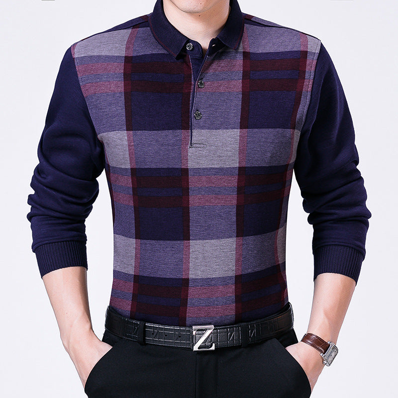 Long-sleeved T-shirt Men's Middle-aged And Elderly Clothes - Enfance-Heureuse