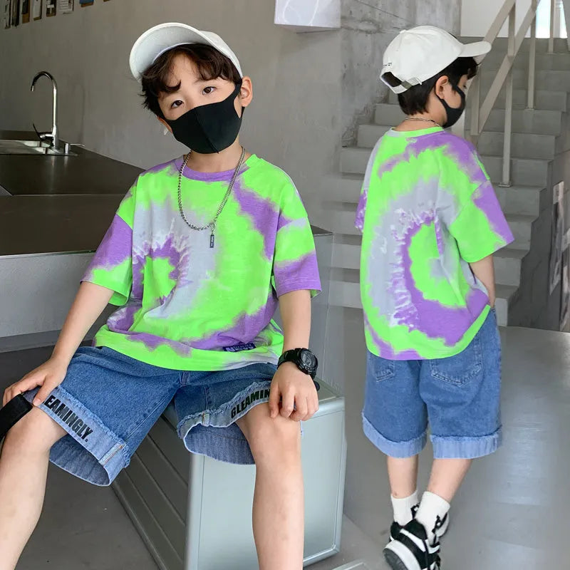 Summer Boys Casual T-Shirt Shorts Set - Enfance-Heureuse