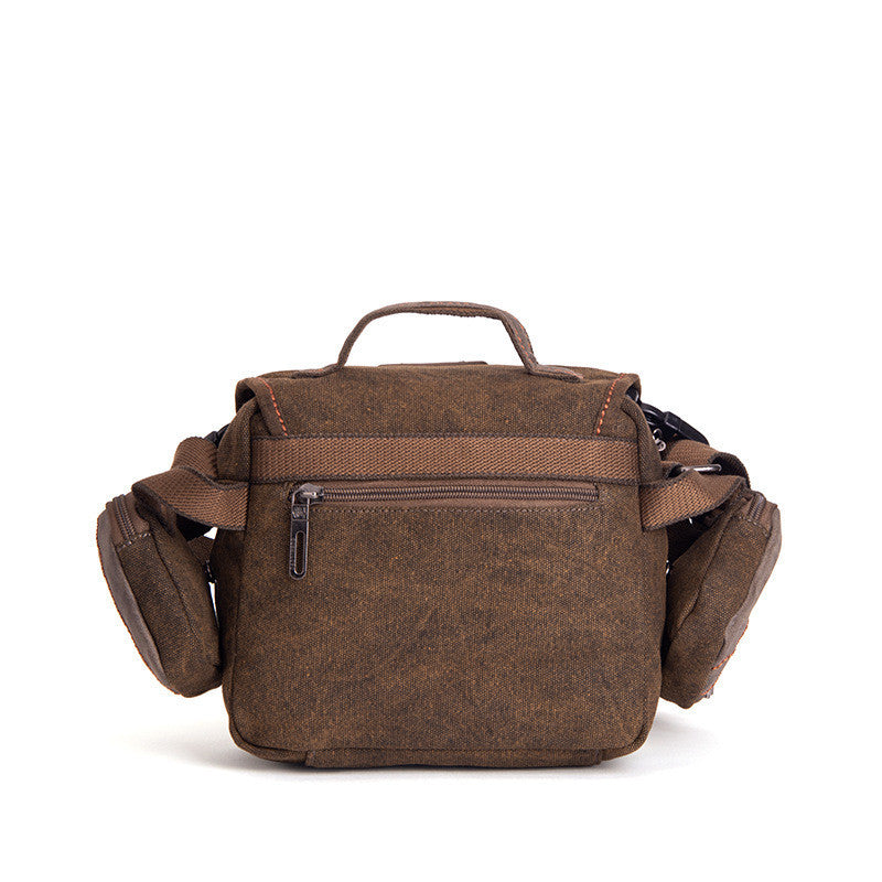 Canvas Shoulder Bag Commuter Cross-body Bag Mens Casual Handbag Retro Canvas Satchel - Enfance-Heureuse