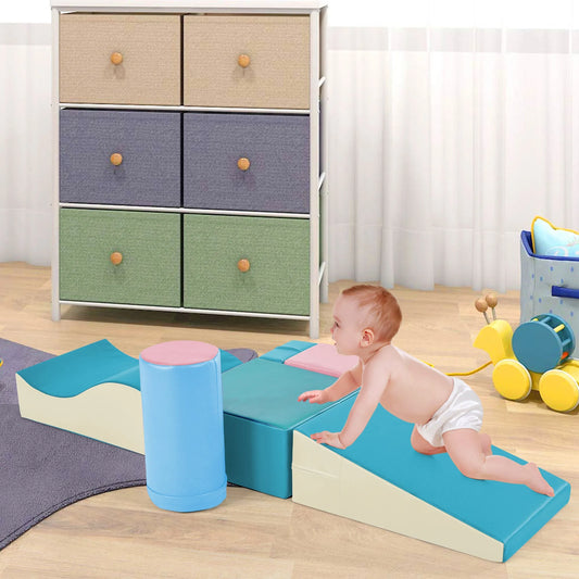 Colourful Soft Crawl And Crawl Foam Playset 6-in-1 - Enfance-Heureuse