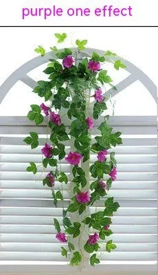 Simulation Plant Morning Glory Ratten For Wall Hanging Decoration - Enfance-Heureuse