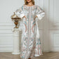 Women's Leopard Print Long Kaftan Dress - Enfance-Heureuse