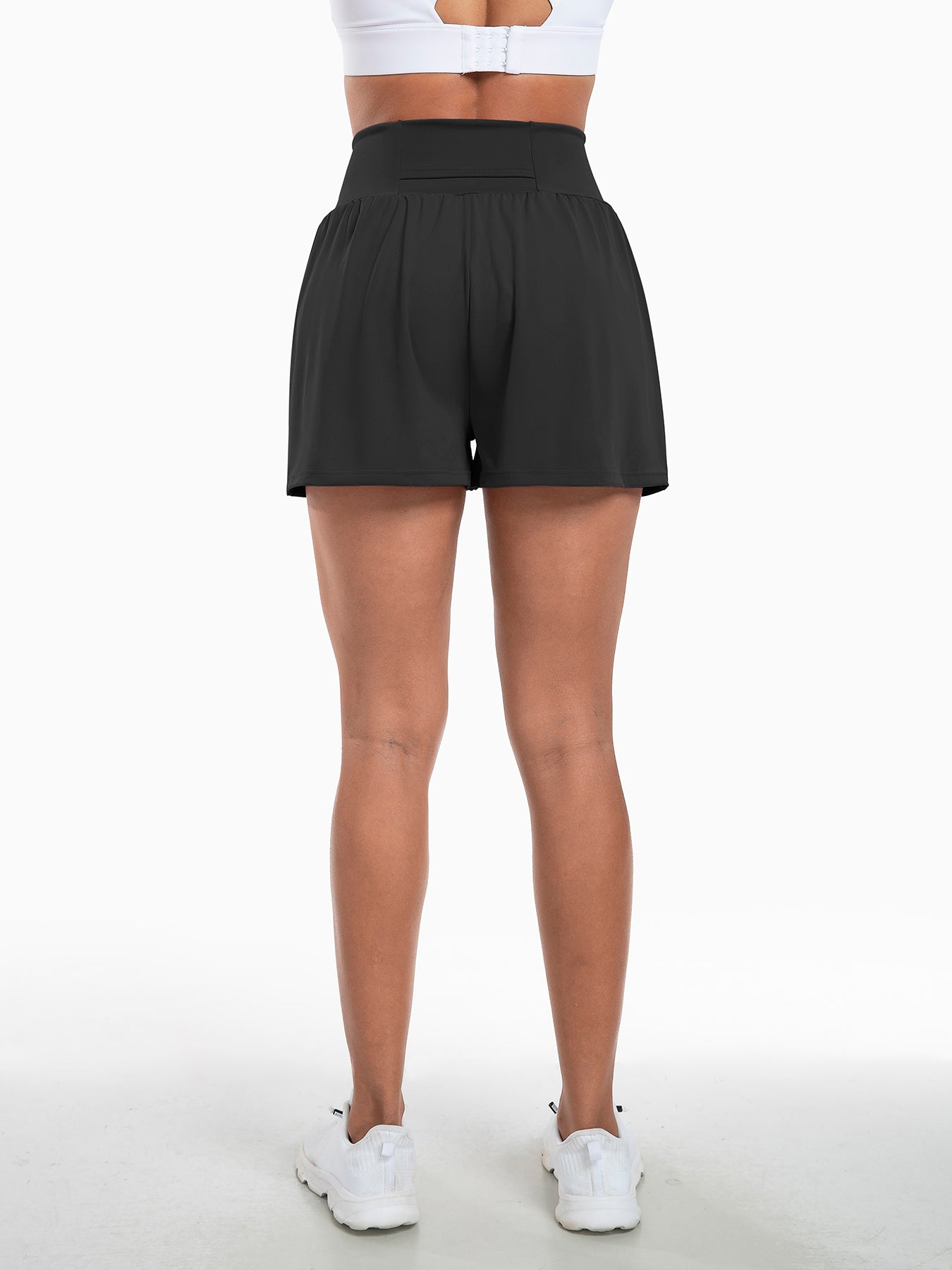 Sports Yoga Shorts High Waist Fake Two-Piece Outdoor Fitness Pants Invisible Dungarees Breathable Quick-Drying Training Wear - Enfance-Heureuse