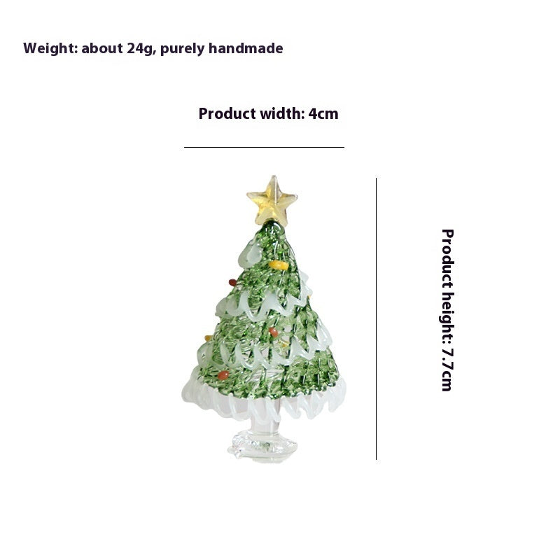 Christmas Gift Colored Glaze Christmas Tree Crafts Small Ornaments - Enfance-Heureuse