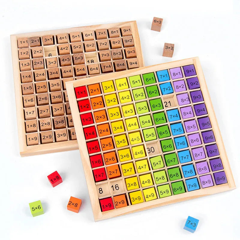 Wooden Ninety-nine Multiplication Table Building Blocks Educational Toys - Enfance-Heureuse