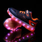 Size 26-37 Kids Led USB Recharge Glowing Shoes Children's Hook Loop - Enfance-Heureuse