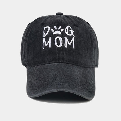 Cotton Worn Looking Washed-out Letter Embroidered Baseball Cap