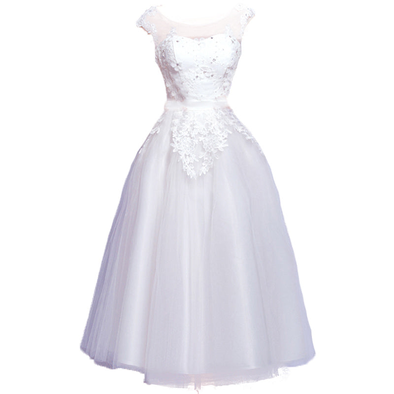 White Short Birthday Light Luxury Dress - Enfance-Heureuse