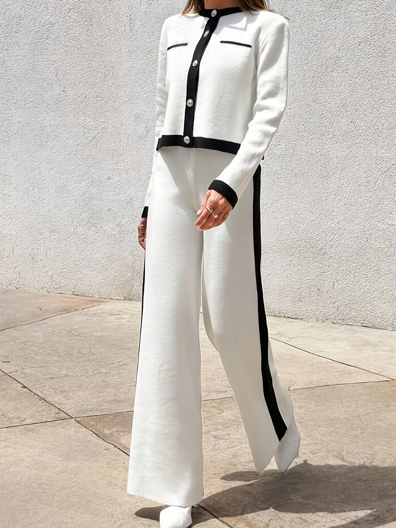 New Elegant Style Round Neck Long-sleeve Suit - Enfance-Heureuse