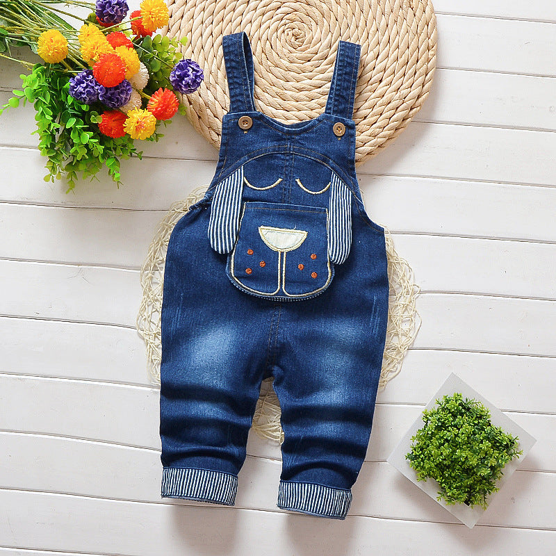 Kids Strap Jeans For Boys And Girls - Enfance-Heureuse