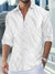 Men's Full Size Button Up Long Sleeve Shirt Plus Size - Enfance-Heureuse