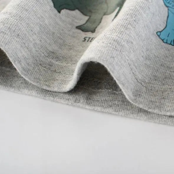 Long Sleeved Cotton Dinosaur Boy Base Shirt - Enfance-Heureuse