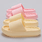 Summer EVA Slippers Solid Color Rhombus Stripe Anti-slip Slippers New Women's Home Shoes - Enfance-Heureuse