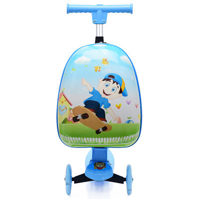 Children's Cute Cartoon Scooter Trolley Case - Enfance-Heureuse