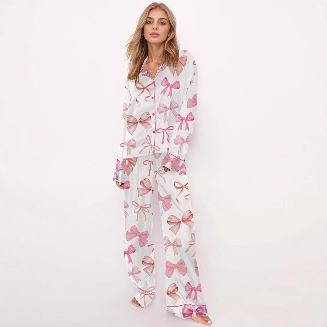 Printed Cute Pajamas Suit Long-sleeve Suit Suit Ladies - Enfance-Heureuse