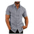 Men Short Sleeve Summer Solid Shirts Casual Loose Tops Tee - Enfance-Heureuse