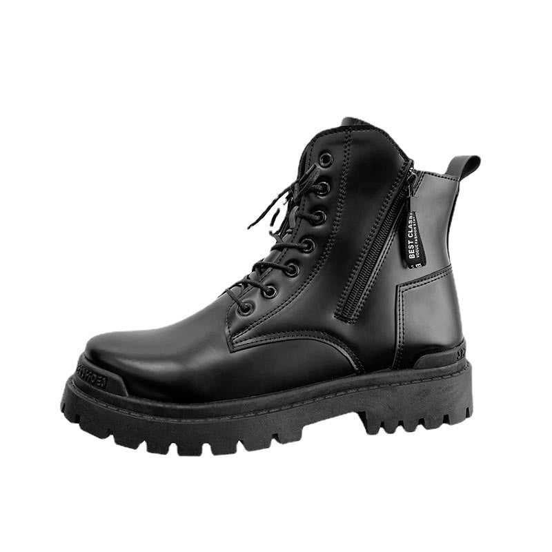 Hong Kong Style Low-top Leather Shoes Youth Casual Shoes Martin Boots - Enfance-Heureuse