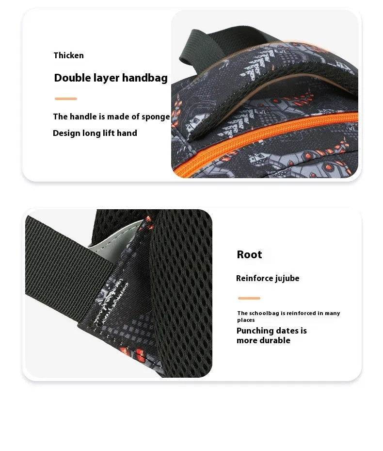 Primary School Student Schoolbag Boys Stylish And Lightweight Grade 1-3 Children Backpack - Enfance-Heureuse