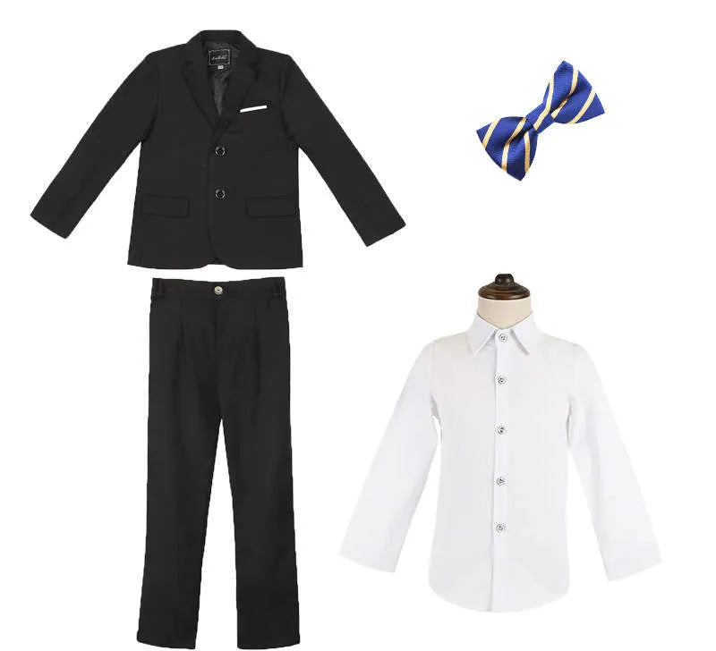 Costume pour enfants garçons couleur unie robe de demoiselle d'honneur vêtements de spectacle de défilé