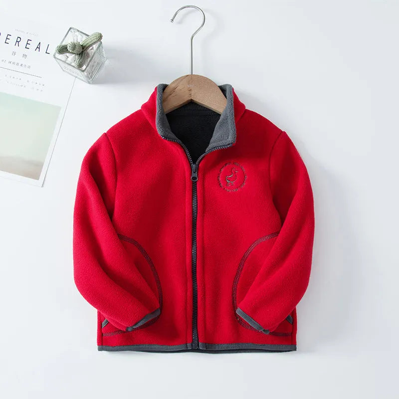 Enfants de Vêtements Ensemble Polaire Cardigan Chandail À Capuchon - Enfance-Heureuse