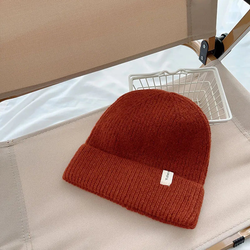 Bonnet en laine tricoté pour enfants tout assorti automne et hiver chaud