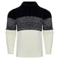 Men's Casual Color Block Long Sleeve Cable Knit Pullover Sweater - Enfance-Heureuse