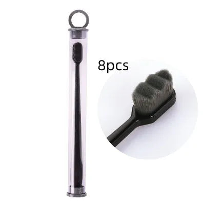 Brosse à dents ultra-fine à poils super doux, brosse de nettoyage en profondeur portable pour outils de soins bucco-dentaires, soins des dents, nettoyage buccal, voyage
