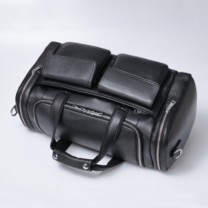 Leather Men's Hand-held Large-capacity Short-distance Travel Bag - Enfance-Heureuse