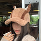 Cute Fallwinter Baseball Cap Doberman Pinscher Plush Dog Ear Hat