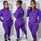 European And American Women's Fashion Sports Zipper Plush Suit - Enfance-Heureuse