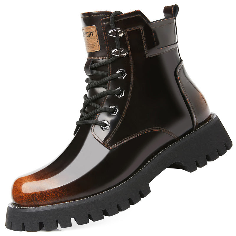Fall Winter Martin Boots Men's Platform Mid-top - Enfance-Heureuse