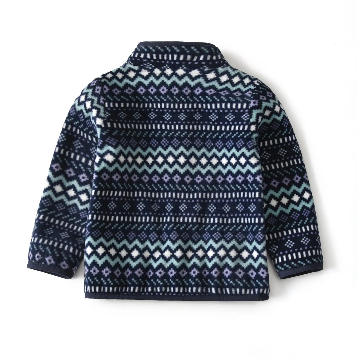 Bébé Polaire Veste Bleu Marine Rayé Mince À Manches Longues Col montant Haut - Enfance-Heureuse