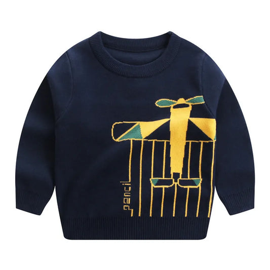 Automne et hiver pour enfants nouveau pull en coton Double couche - Enfance-Heureuse