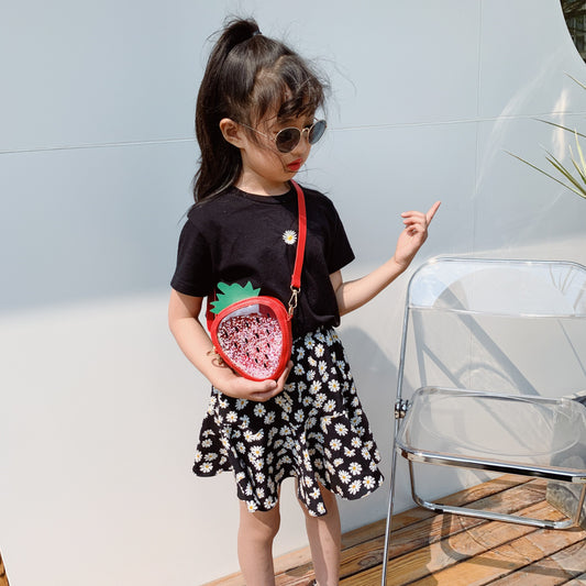 Summer Children's Pineapple Strawberry One Shoulder Jelly Bag - Enfance-Heureuse