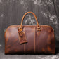 Men's Leather Hand Travel One Shoulder Crossbody Duffel Bag - Enfance-Heureuse