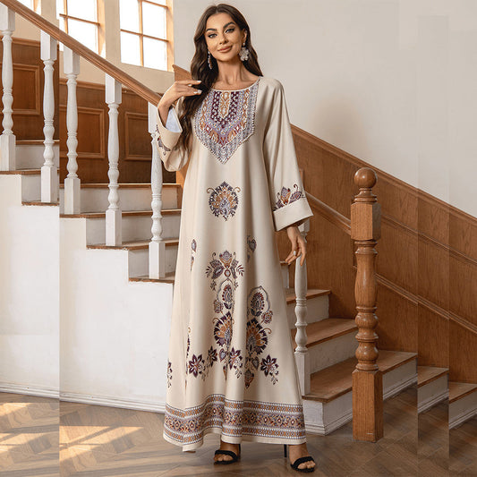 Robe décontractée deux pièces à manches bouffantes et paillettes brodées pour actrice