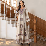 Robe décontractée deux pièces à manches bouffantes et paillettes brodées pour actrice