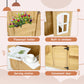 Wooden Outdoor Playhouse For Children With Work Doors, Windows, Mailbox, Flower Pot Stand - Enfance-Heureuse