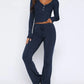 V-Neck Long Sleeve Top and Pants Set - Enfance-Heureuse