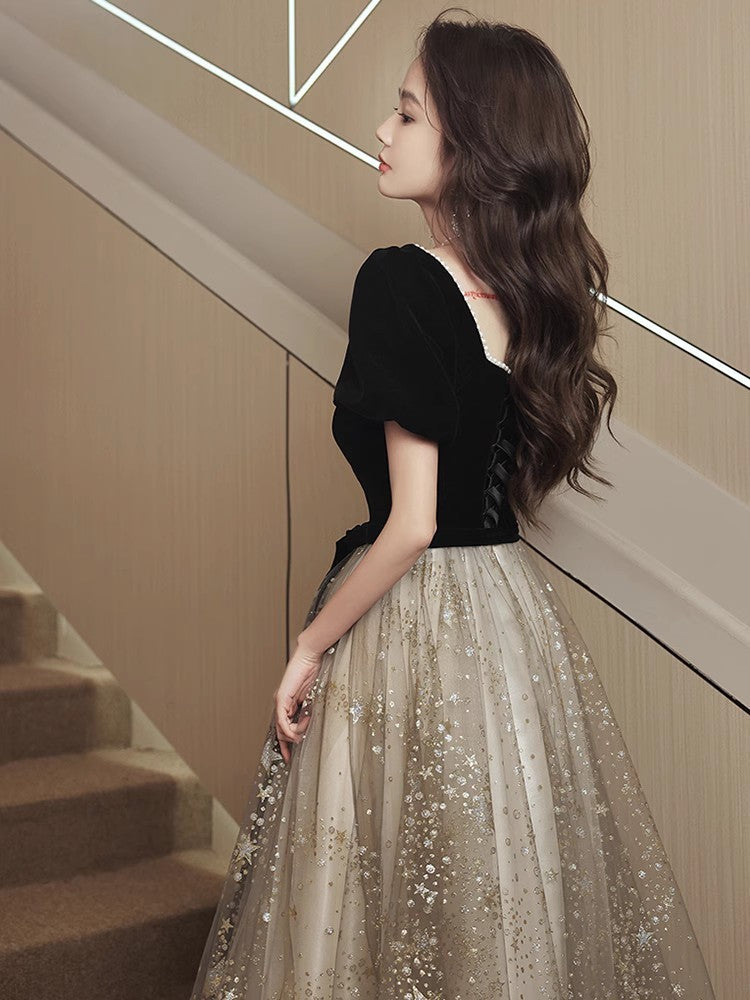 Women's French Light Luxury And Luxurious Black Evening Dress - Enfance-Heureuse