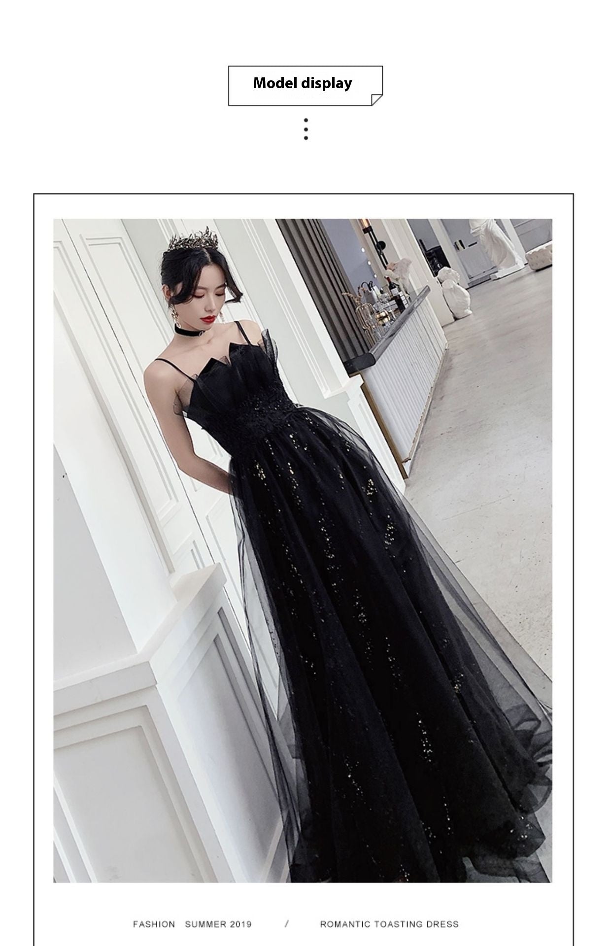 Black Evening Dress Temperamental Minority High-end - Enfance-Heureuse