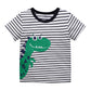 Summer Children's Cute Printed Embroidered Short-sleeved Cartoon T-shirt - Enfance-Heureuse